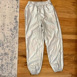 NWOT silver joggers pants